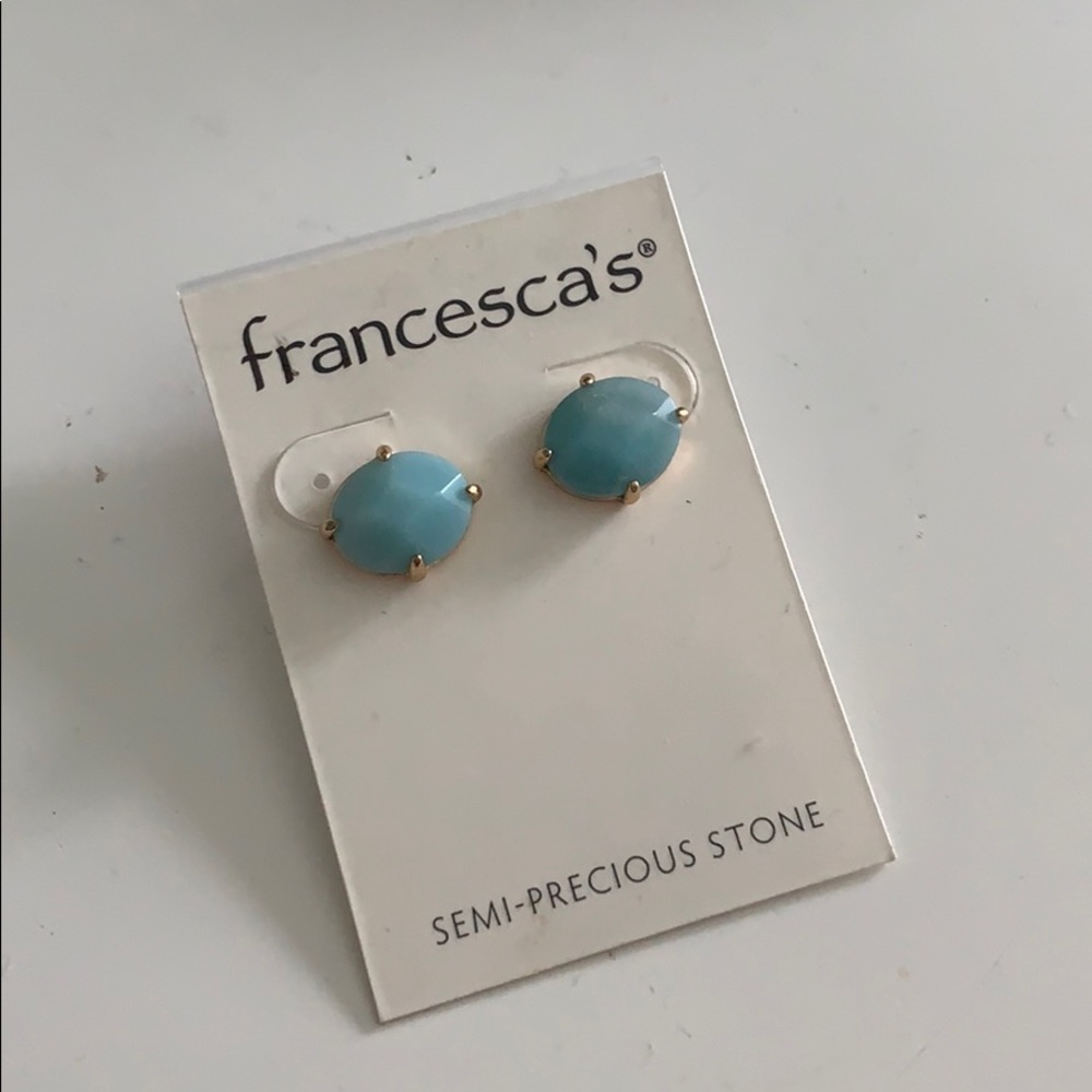 NWT Francesca’s Blue Stone Studs